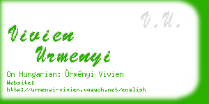 vivien urmenyi business card